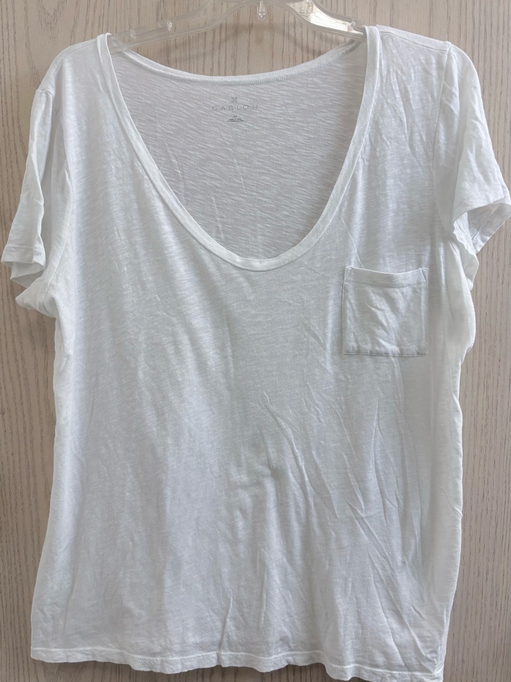 Caslon White Scoop Pocket Short Sleeve Tee